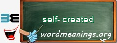 WordMeaning blackboard for self-created